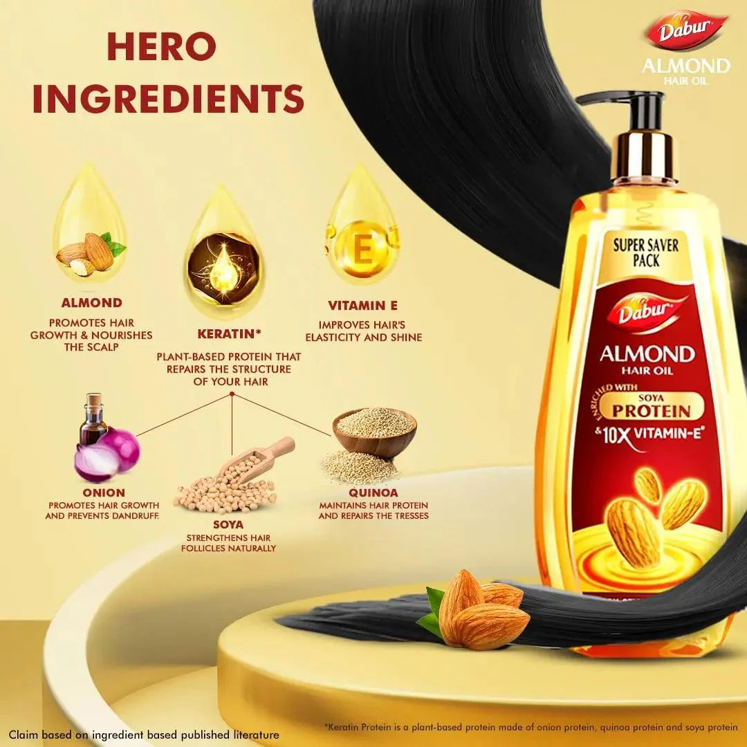 Dabur Almond Hair Oil Super Saver Pack - Image 5