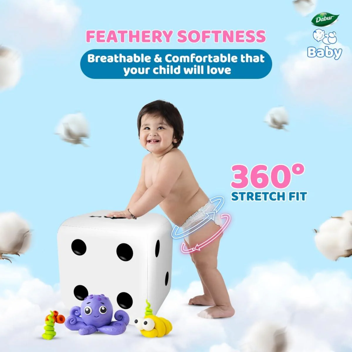 Dabur Baby Super Pants M Size – 36 Pants x 3 Packs | Ultra Soft & Dry - Image 8