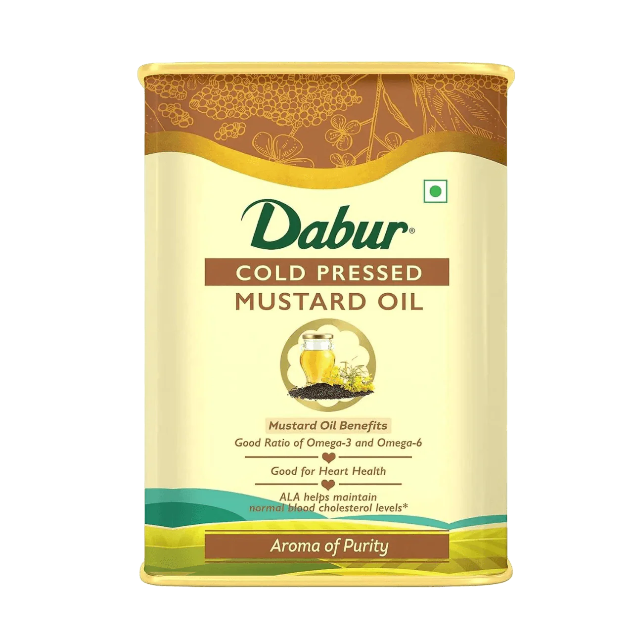 Dabur Cold Pressed Mustard Oil | Rich in Omega 3 & 6 | Healthy, Pure & Flavorful Cooking Oil - Image 3