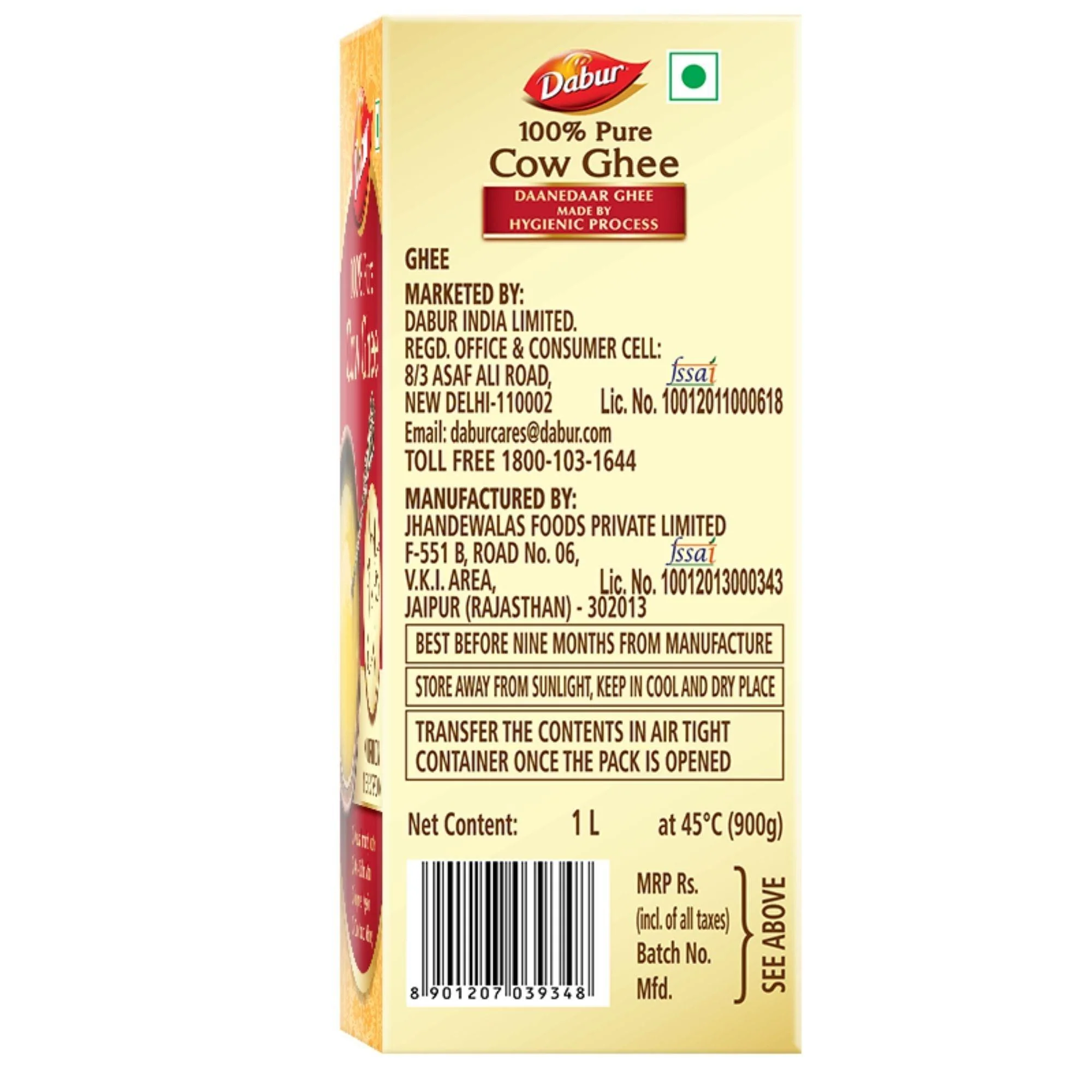 Dabur Cold Pressed Mustard Oil 1L+ Daanedaar Cow Ghee – 900ML | Authentic Taste & Health - Image 14