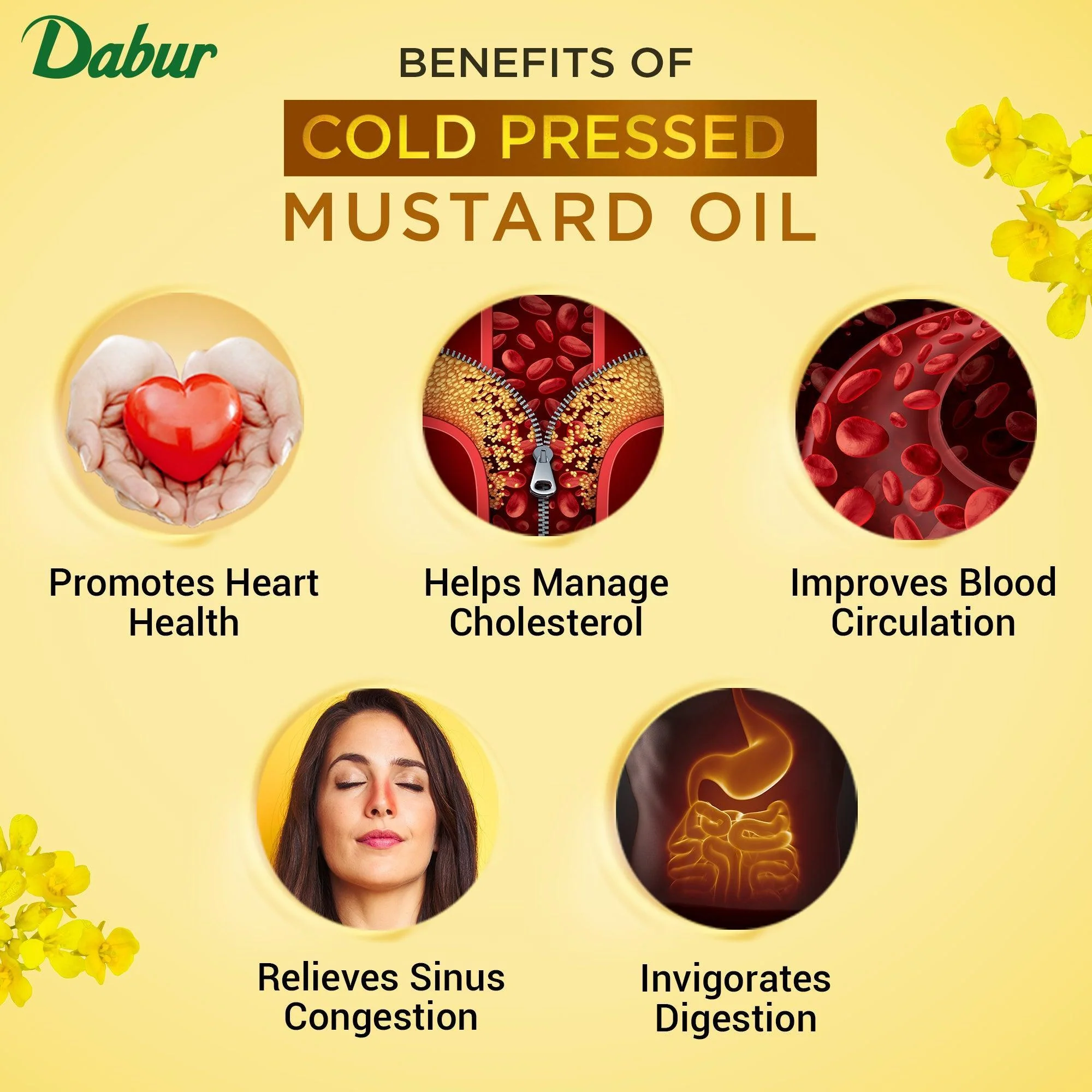 Dabur Cold Pressed Mustard Oil 1L+ Daanedaar Cow Ghee – 900ML | Authentic Taste & Health - Image 6