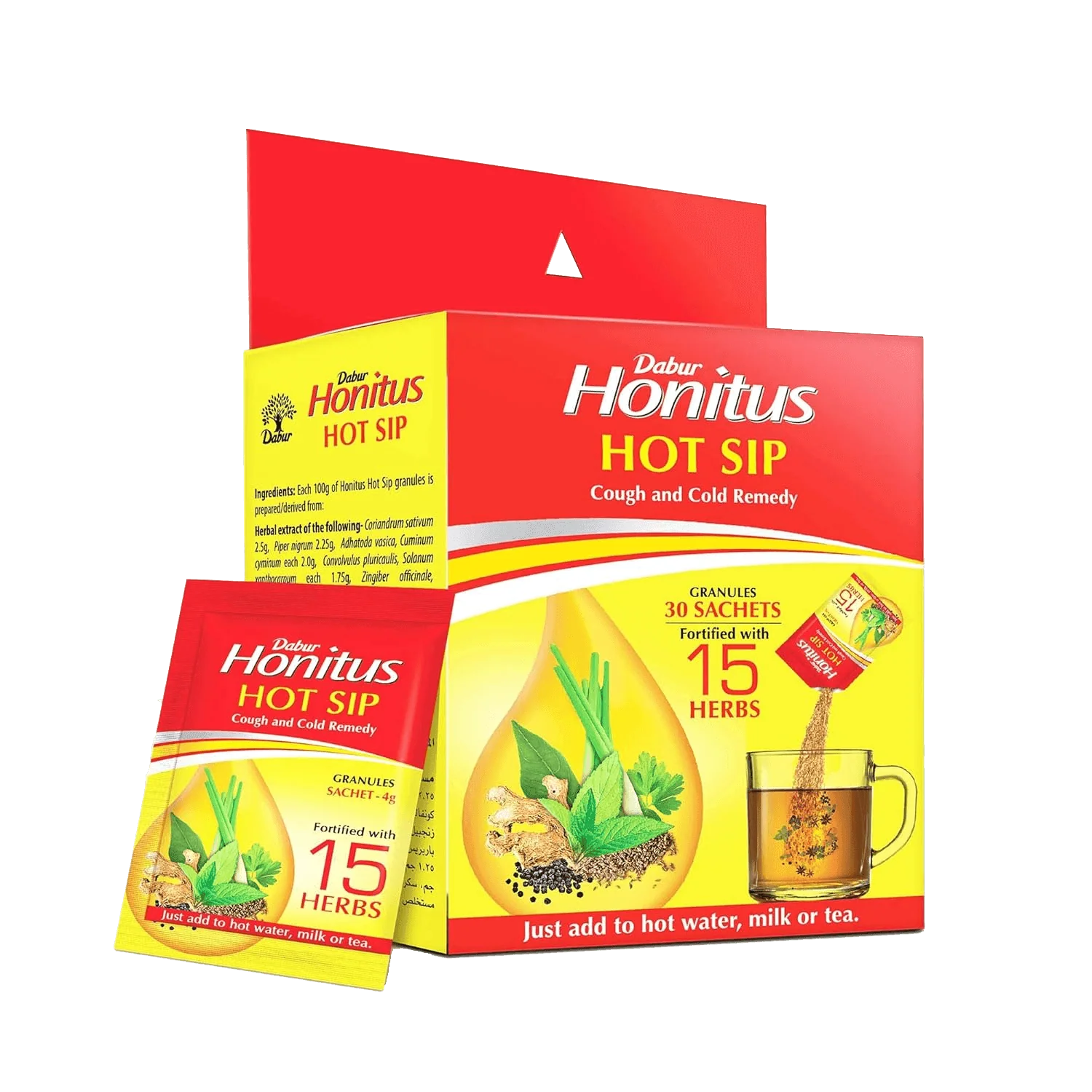 Dabur Health Essentials Pack – Tulsi Drops 30ml, Honey 100g, Honitus Hot Sip 30Nx4g - Image 4