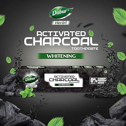 Dabur Herb'l Activated Charcoal Toothpaste (Pack of 2) - Image 2
