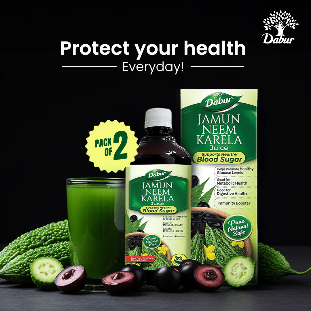 Dabur Jamun Neem Karela Juice | Control Blood Sugar Levels and Bad Cholesterol | Metabolic & Digestive | Diabetic Care - Image 3