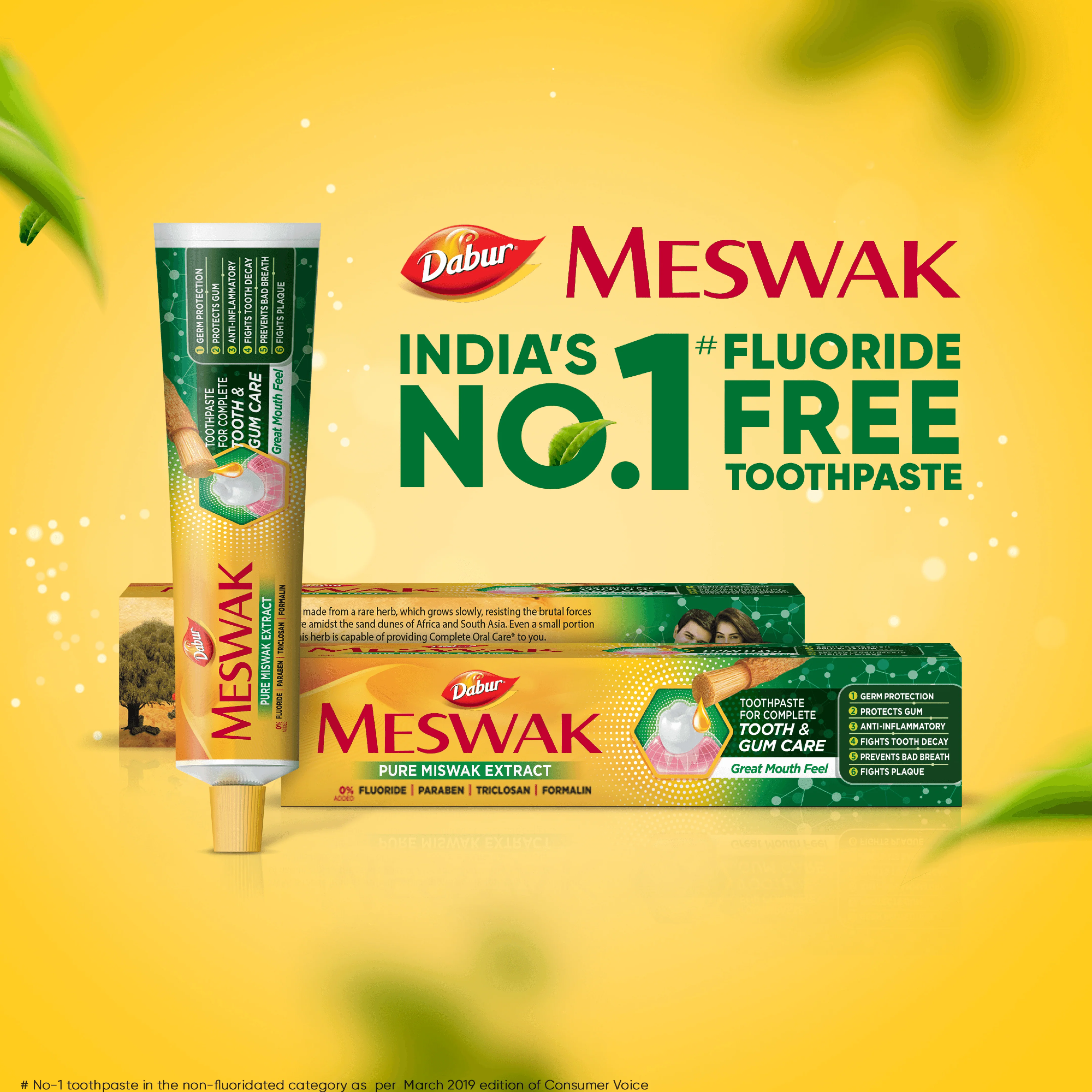 Dabur Meswak Toothpaste (Free Toothbrush) - Image 2