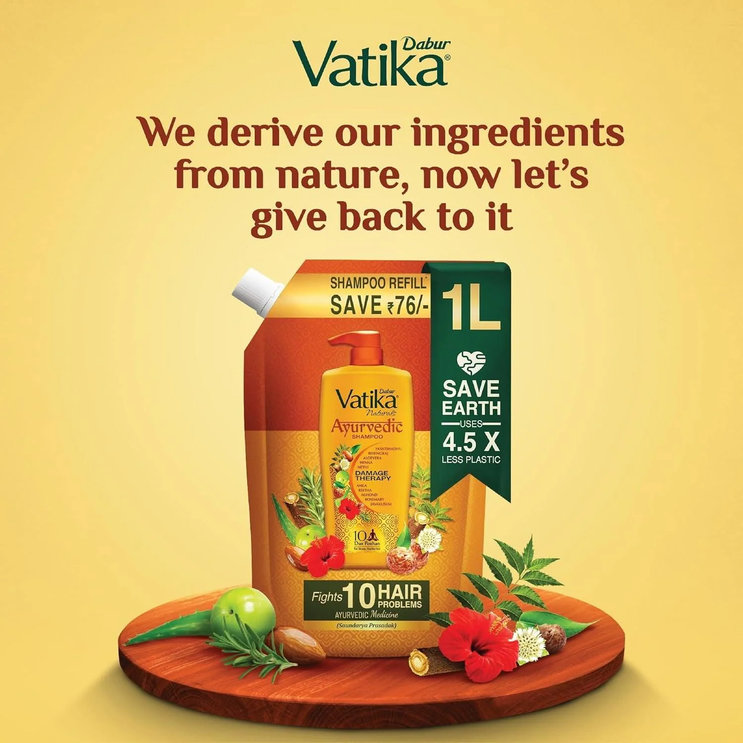Dabur Vatika Naturals Ayurvedic Shampoo Pouch - Image 6