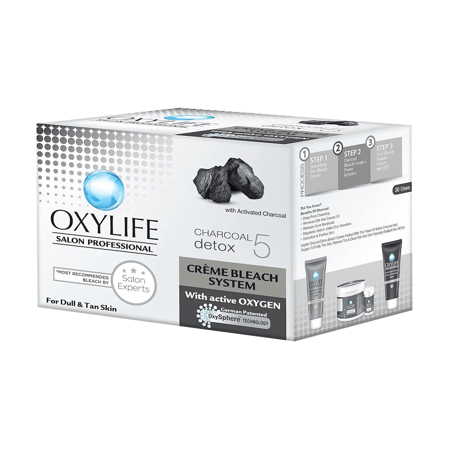 Oxylife Charcoal Detox Creme Bleach