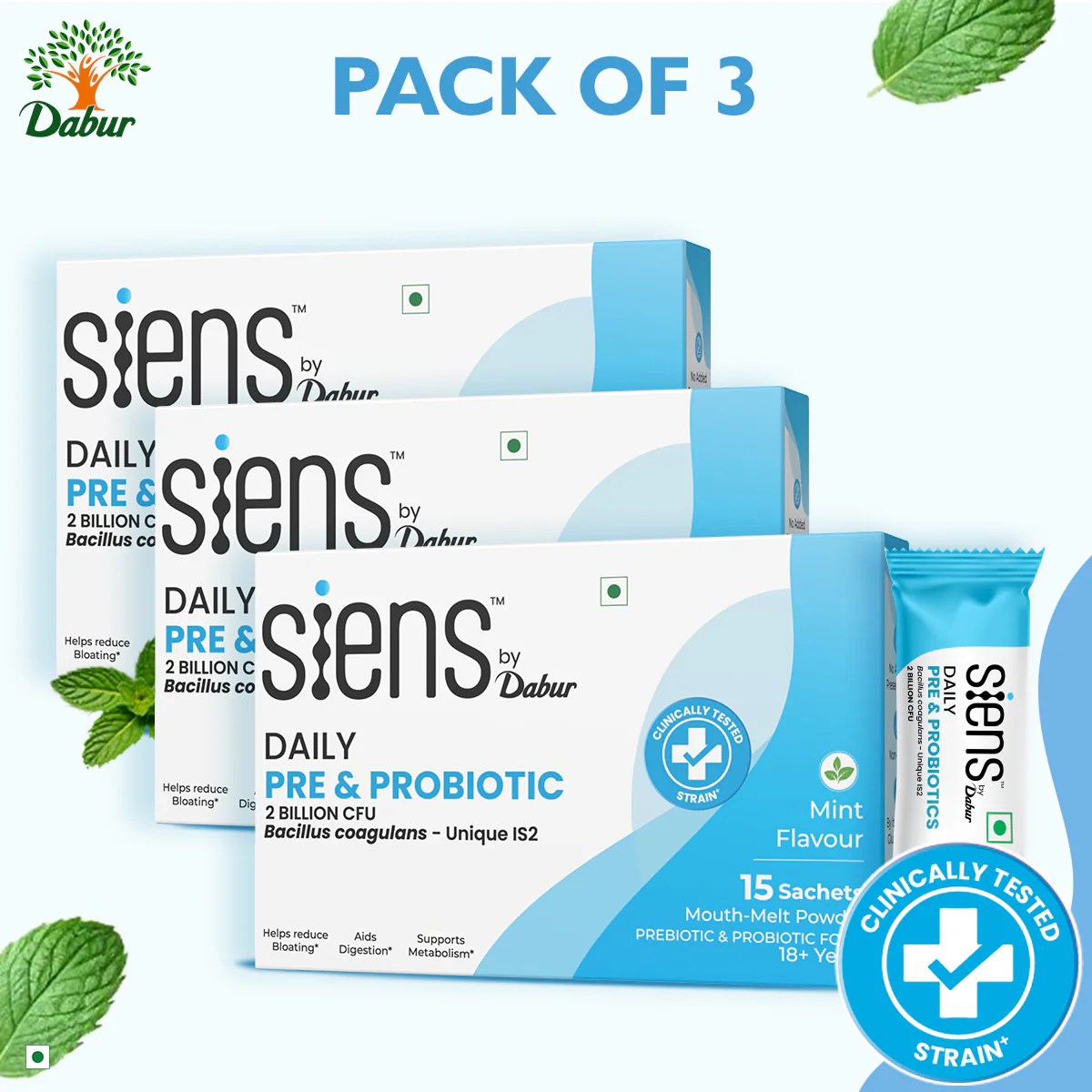 Siens By Dabur Daily Pre & Probiotics For Gut health - Image 3